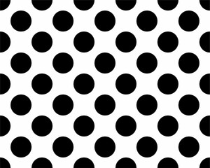 polka dot seamless pattern on white background, geometric circle grid vector, ideal for textiles, wallpapers, packaging, scrapbooking, and graphic design projects.