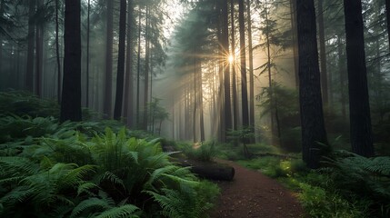 morning in the forest
