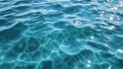 Obraz premium Sunlight Patterns on Clear Blue Pool Water 