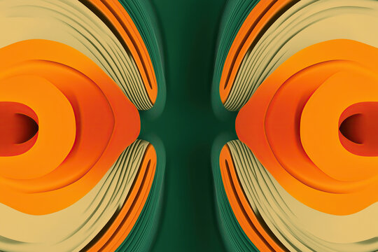 Luxurious decoration concept. Retrofuturistic modernism pattern. Arty, surreal, abstract style. Poster, postcard. Text space