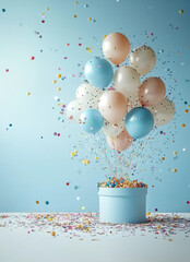 Colorful balloons festive atmosphere