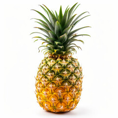 pineapple and half fruit isolated on white background