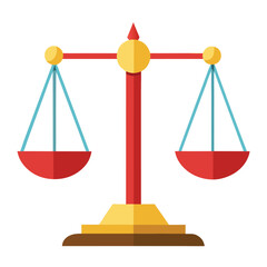 Traditional Weighing Scale &ndash; Minimalist Flat Design Vector