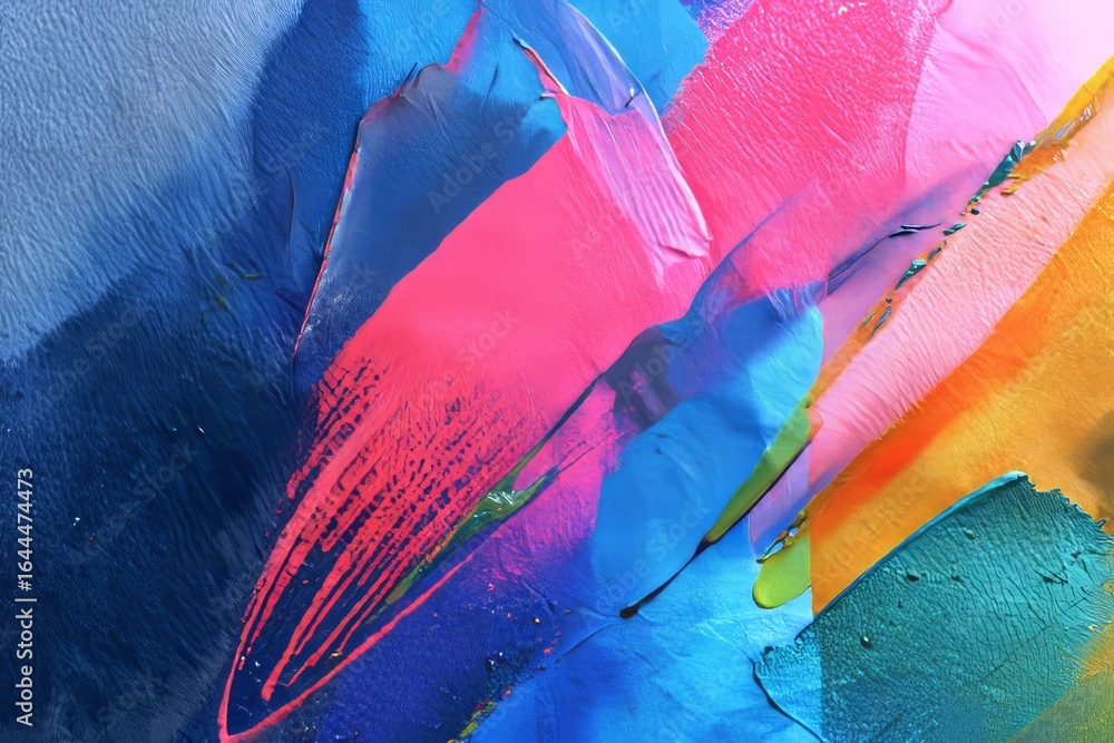 Aufkleber a contrasting color palette is utilized to create a painterly texture abstract background with bold 