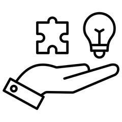 Problem Solving Outline Icon