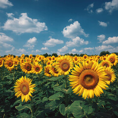 Fototapeta premium Sunflower field in bloom