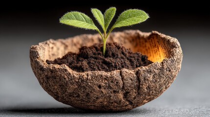 New Life Emerging: A Seedling in an Earthen Vessel