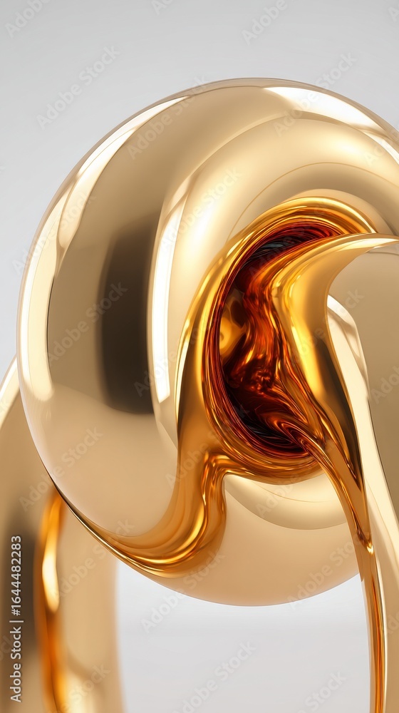 Poster abstract golden wave shapes produce a sophisticated and refined backdrop, featuring flowing forms an