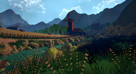 谷底の村　風の谷の記憶 © タラコおにぎり