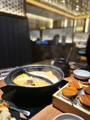 Hot Pot Meal on a Restaurant