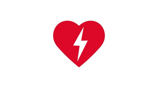 Electric Heart AED Animation, Automated External Defibrillator for Medical and Emergency Videos
