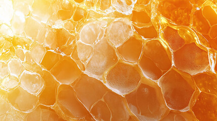 Seamless honey texture with gradient of warm golden tones creating elegant fluid flow evoking sweetness and smoothness