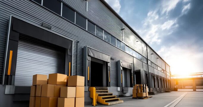 Warehouse Receiving Dock, Noon Sun
