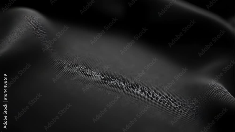 Aufkleber abstract dark motion graphics video: seamless looping of organic waveforms and subtle grid patterns