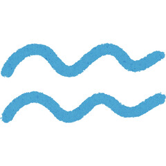 Blue wave symbol water sign wavy lines abstract shape simple design isolated icon graphic