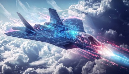 State-of-the-art jet demonstrating innovative aerial capabilities.