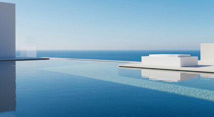 Obraz premium Modern News Hub: A Stylish Miniature Building Representing a News Station with Bright Colors and Outdoor Seating