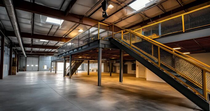 Warehouse Mezzanine with Sunrise Light