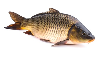 Fototapeta premium Carp fish on white background