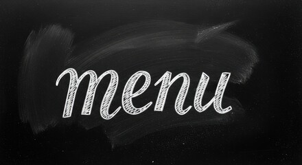 Chalkboard Menu Sign for Restaurant or Cafe