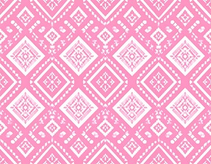 Abstract pink and white geometric pattern