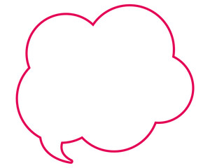 Fototapeta premium シンプルな吹き出し 雲形