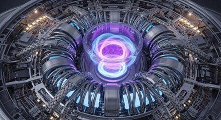 Detailed Futuristic Spacecraft Engine Core