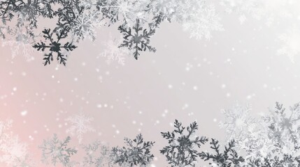 Obraz premium A white background with gray snowflakes