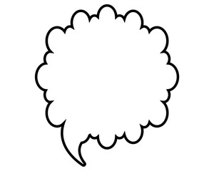 シンプルな吹き出し　雲形