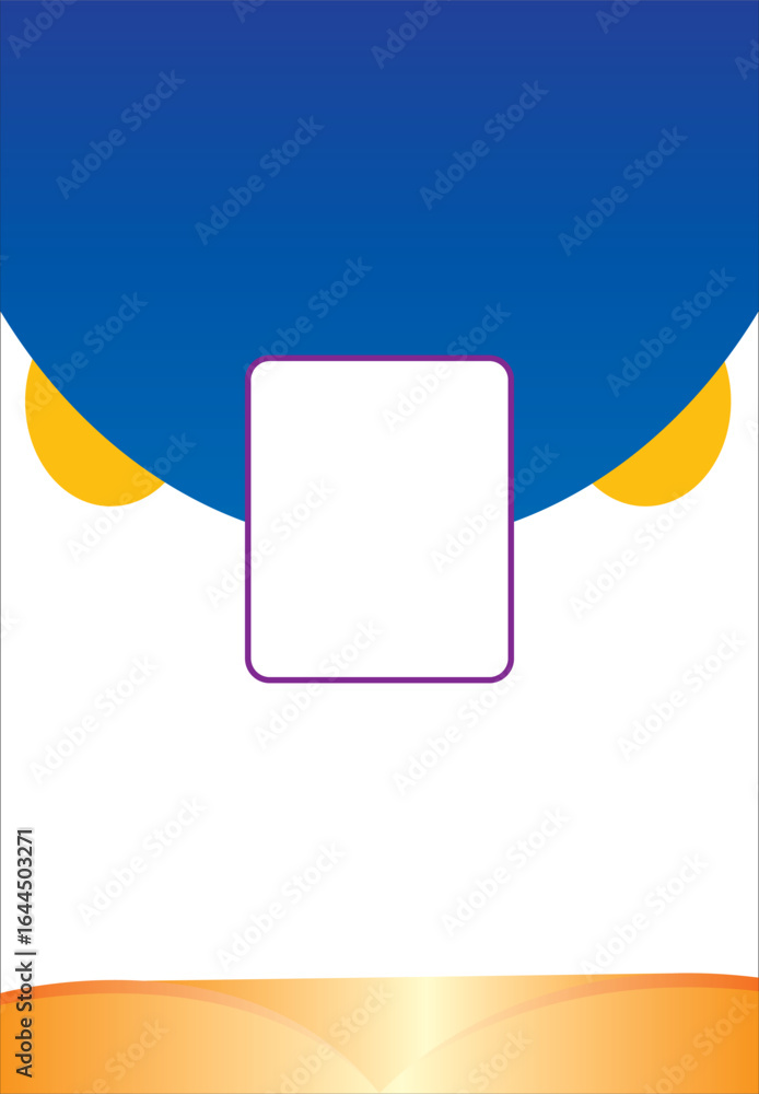 Poster abstract blue and colorful background with yellow lines and decorative design elements