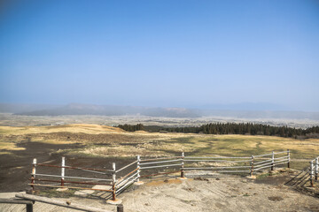 March 25 2025 Scenic Landscape with Vast Sky and Peaceful Countryside Fields, Japan