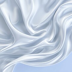 Obraz premium Elegant Light Blue Silk Drape, Studio Shot