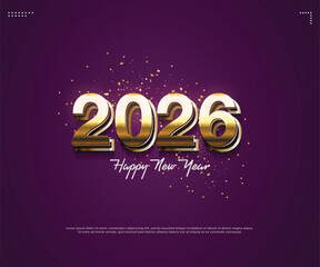 festive and elegant 2026 new year celebration figures.