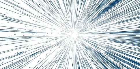 In blue, the background showcases light speed, hyperspace, and space warp