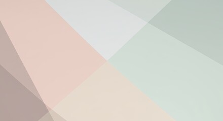 Soft pastel geometric abstract background with overlapping translucent shapes