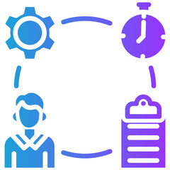 Self Management glyph gradient icon