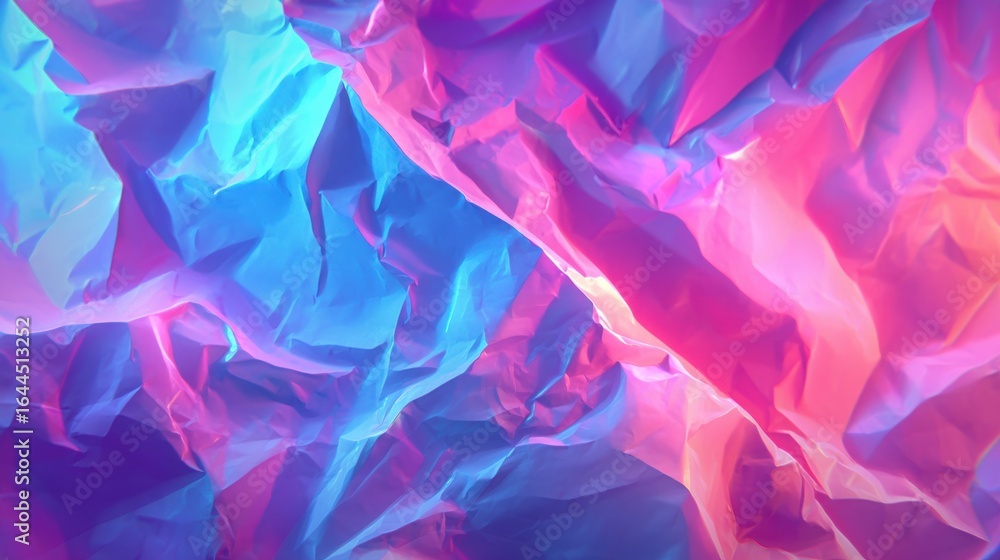 Poster Abstract Paper Texture: An artistic display of layered, translucent paper in a palette of vibrant colors, creating a sense of depth and texture.