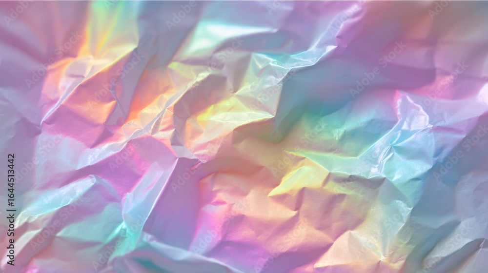 Poster iridescent paper texture: a captivating closeup showcasing the unique texture and vibrant play of li