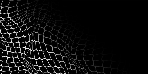 Net pattern. Rope net vector silhouette. Soccer, football, volleyball, tennis and tennis net pattern. Fisherman hunting net rope texture / pattern.