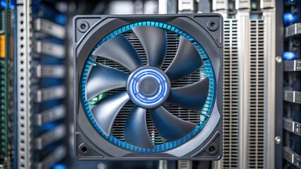 High performance cooling fan in server rack enhances cybersecurity and 5G capabilities in critical infrastructure