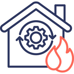 Disaster Recovery line color icon