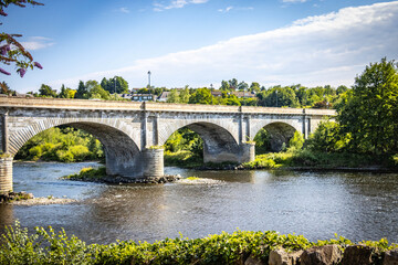 bridge over river tweed, kelso, scotland, east lothian, scottish borders, uk