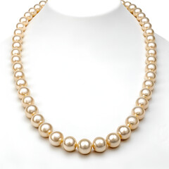 Obraz premium pearl necklace isolated on white