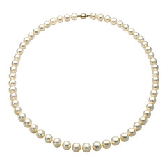 pearl necklace on white background