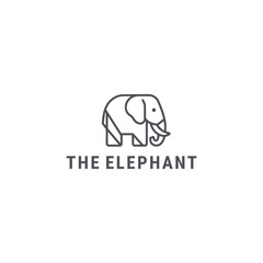 Elephant logo with a strong and gentle style for wise and trustworthy branding.