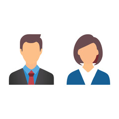 Fototapeta premium Professional vector icon set of business people, ideal for corporate presentations, websites, and marketing campaigns. Stunning vector art, illustration, icon, clipart on white background.