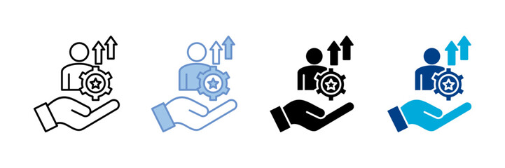 Skill Development Icon Set Multiple Style Collection