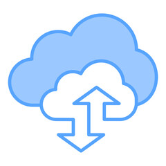 Hosting Services Blue Icon