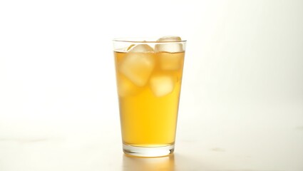 A Refreshing Tall Glass of Iced Tea with Ice Cubes, Perfect for a Hot Day