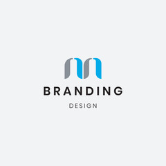 Letter "M" monogram logo isolated 